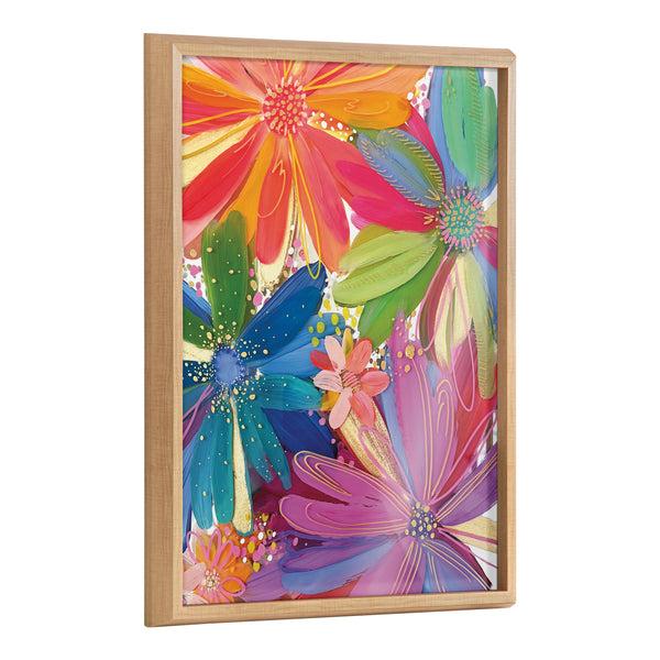 Kate & Laurel Blake Flowers On Glass 1 Framed Printed Art By Jessi Raulet Of Ettavee