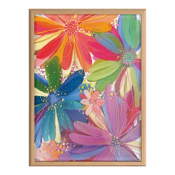 Kate & Laurel Blake Flowers On Glass 1 Framed Printed Art By Jessi Raulet Of Ettavee