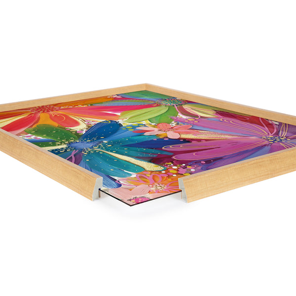 Kate & Laurel Blake Flowers On Glass 1 Framed Printed Art By Jessi Raulet Of Ettavee