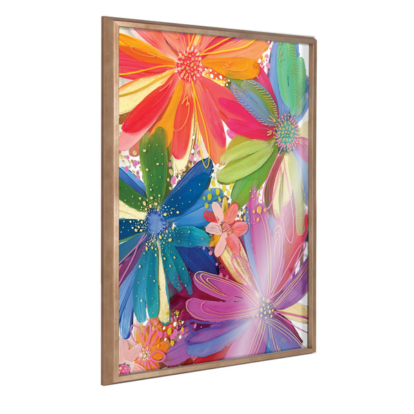 kate & laurel Blake Flowers on Glass 1 Framed Printed Art by Jessi Raulet of Ettavee