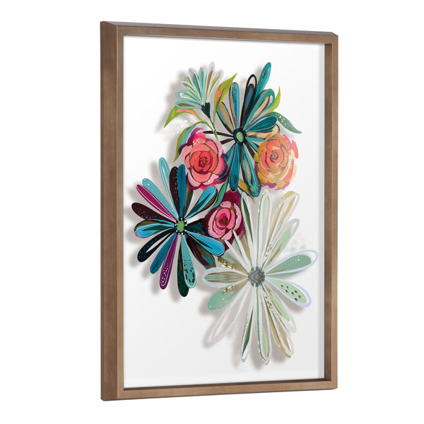 Kate & Laurel Blake Flowers On Glass 2 Whole Flowers Framed Printed Art By Jessi Raulet Of Ettavee