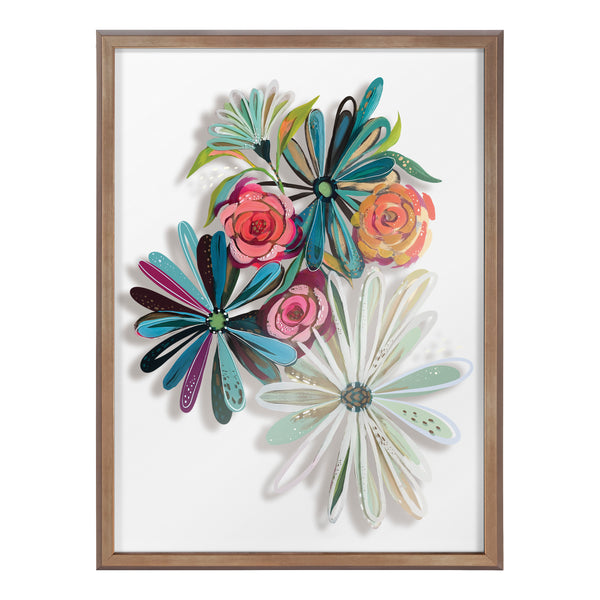 Kate & Laurel Blake Flowers On Glass 2 Whole Flowers Framed Printed Art By Jessi Raulet Of Ettavee