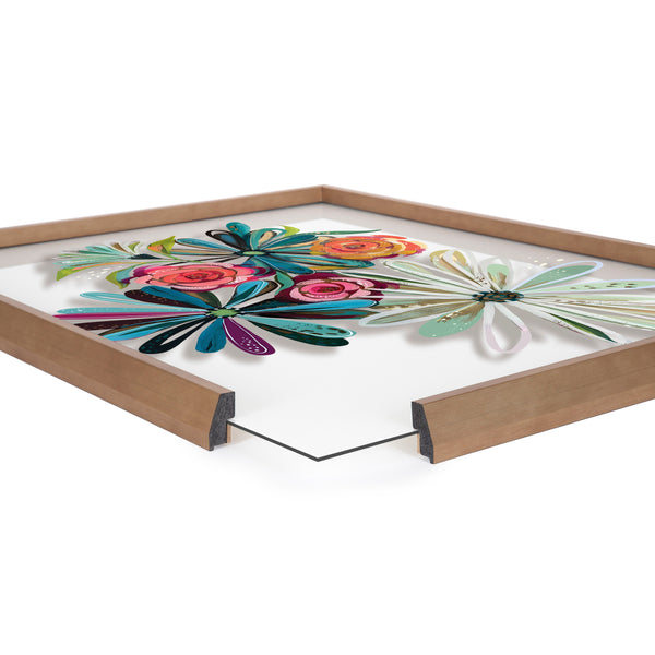 Kate & Laurel Blake Flowers On Glass 2 Whole Flowers Framed Printed Art By Jessi Raulet Of Ettavee