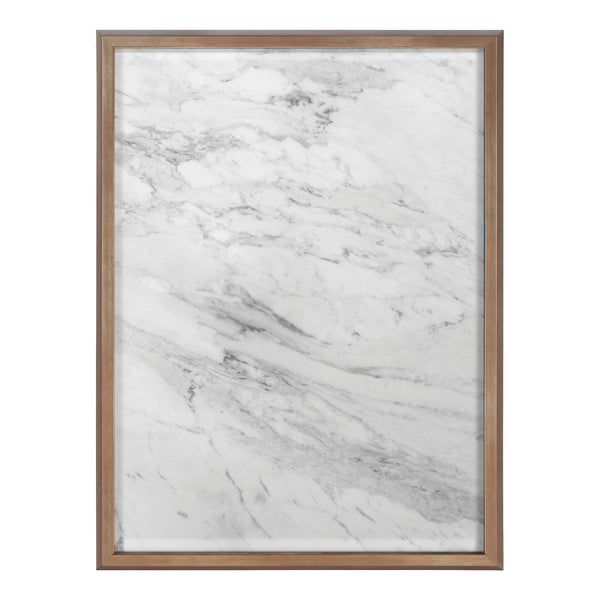 Kate & Laurel Blake Gray Marble Framed Printed Glass By The Creative Bunch Studio