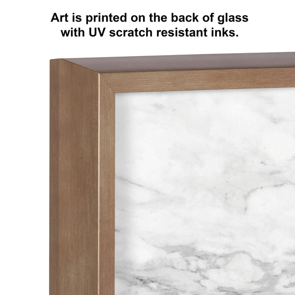Kate & Laurel Blake Gray Marble Framed Printed Glass By The Creative Bunch Studio