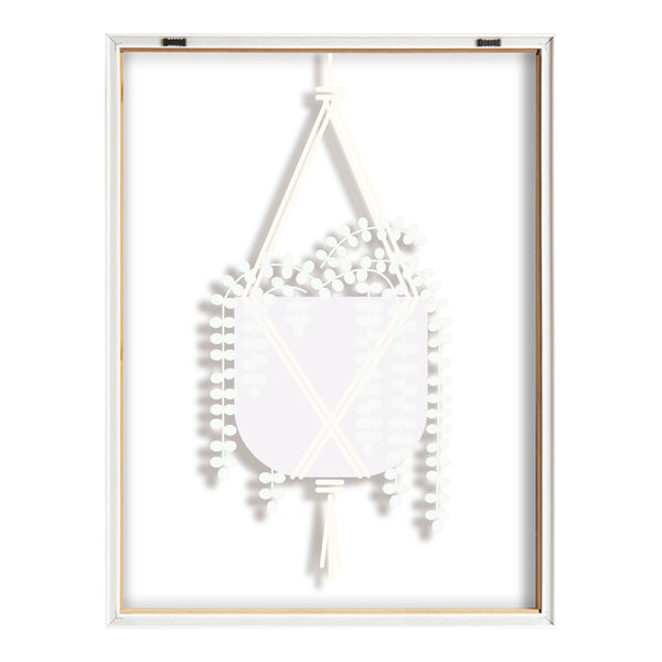 Kate & Laurel Blake Hanging Plant Framed Printed Glass By Amber Leaders Designs
