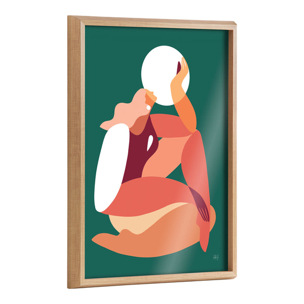 kate & laurel Blake How the Sun Loves the Moon Framed Printed Glass by Maggie Stephenson