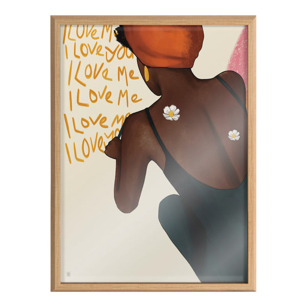 Kate & Laurel Blake I Love Me I Love You Framed Printed Glass By Mary Joak