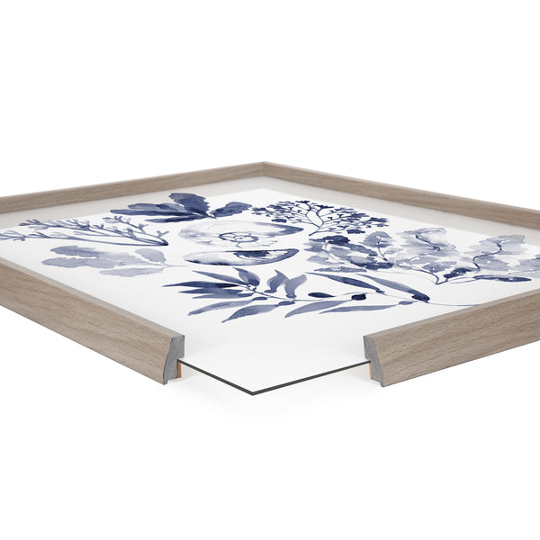 Kate & Laurel Blake Indigo Shells Framed Printed Acrylic By Sara Berrenson