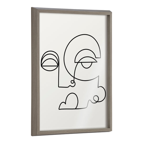 kate & laurel Blake Inner Battle Framed Printed Glass by Shatha Al Dafai