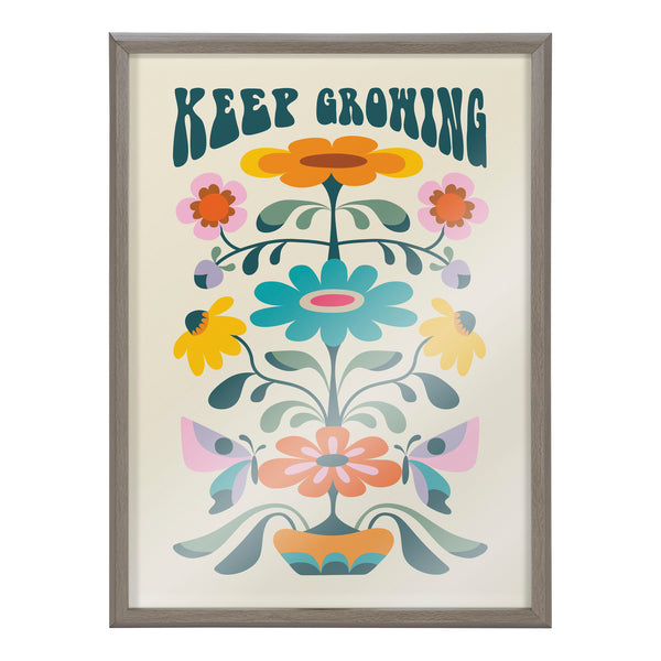 Kate & Laurel Blake Keep Growing Framed Printed Glass By Rachel Lee Of My Dream Wall