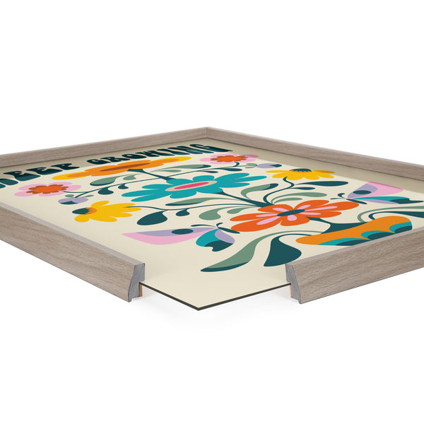 Kate & Laurel Blake Keep Growing Framed Printed Glass By Rachel Lee Of My Dream Wall