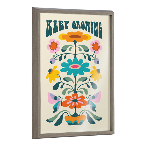 kate & laurel Blake Keep Growing Framed Printed Glass by Rachel Lee of My Dream Wall