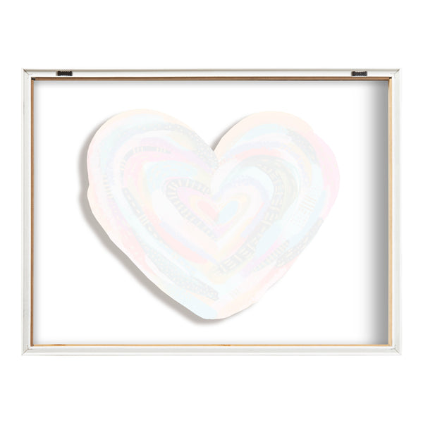 Kate & Laurel Blake Labyrinth Heart Framed Printed Glass By Jessi Raulet Of Ettavee