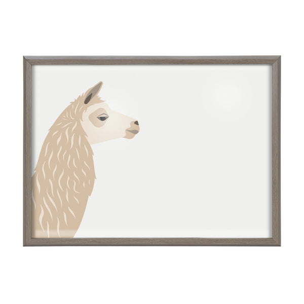 Kate & Laurel Blake Llama Larry Framed Printed Glass By Rocket Jack
