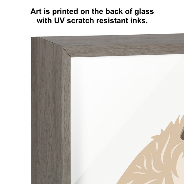 Kate & Laurel Blake Llama Larry Framed Printed Glass By Rocket Jack