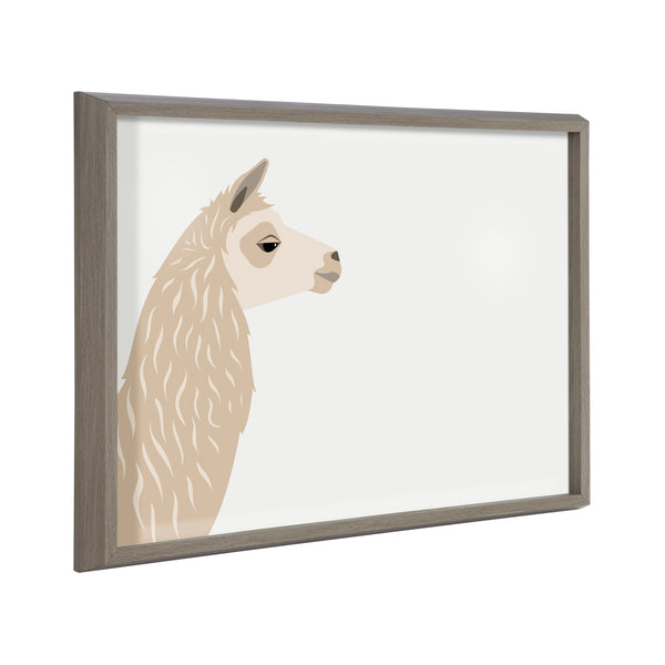 kate & laurel Blake Llama Larry Framed Printed Glass by Rocket Jack