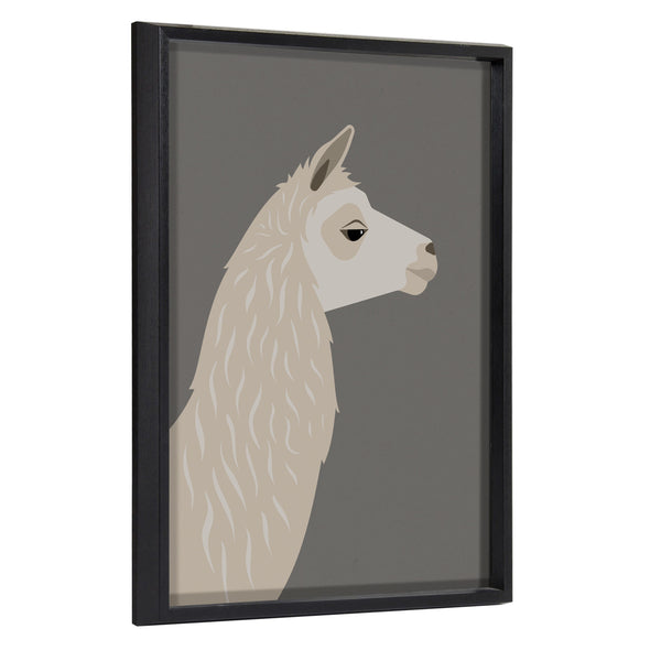 kate & laurel Blake Llama Larry Framed Printed Wood by Rocket Jack