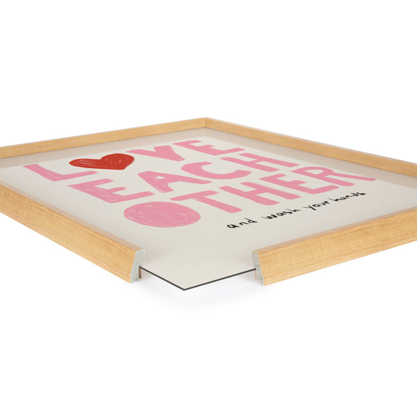 Kate & Laurel Blake Love Each Other Framed Printed Glass By Kelly Knaga