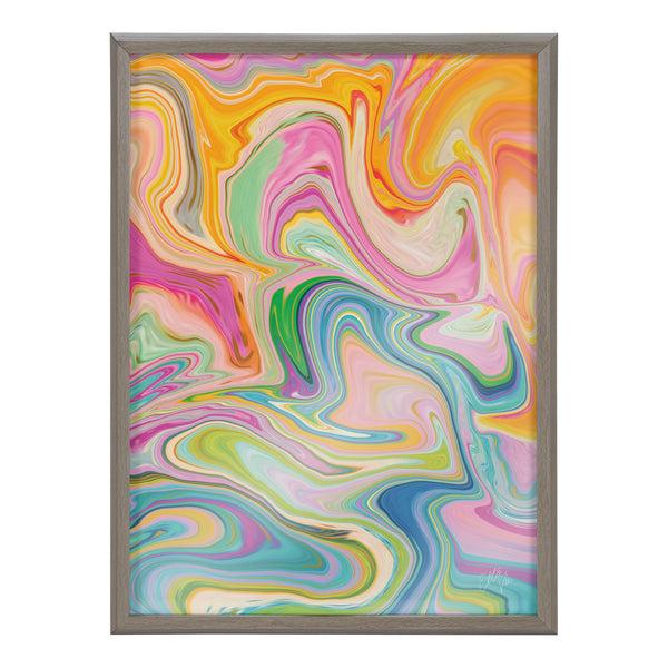 Kate & Laurel Blake Marble 27 Framed Printed Glass By Jessi Raulet Of Ettavee