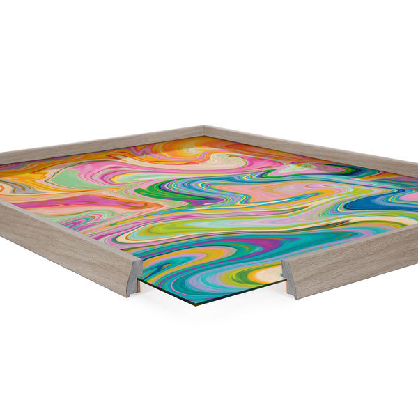 Kate & Laurel Blake Marble 27 Framed Printed Glass By Jessi Raulet Of Ettavee