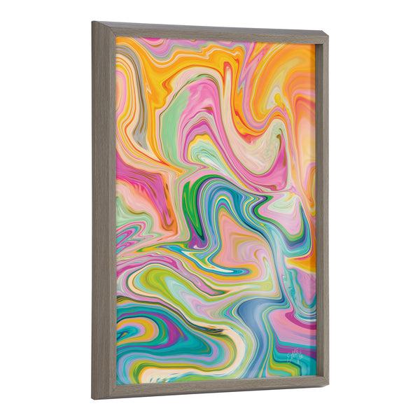kate & laurel Blake Marble 27 Framed Printed Glass by Jessi Raulet of Ettavee