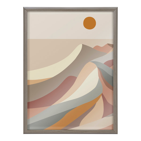 Kate & Laurel Blake MCM Mountains 1a Framed Printed Glass By Rachel Lee Of My Dream Wall