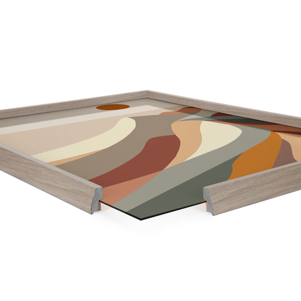 Kate & Laurel Blake MCM Mountains 1a Framed Printed Glass By Rachel Lee Of My Dream Wall