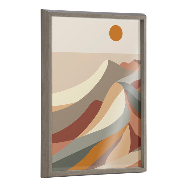 kate & laurel Blake MCM Mountains 1a Framed Printed Glass by Rachel Lee of My Dream Wall