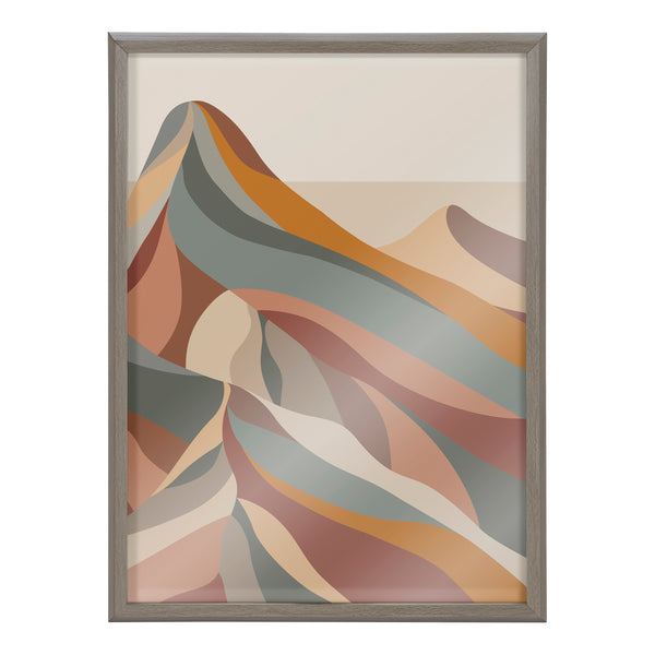 Kate & Laurel Blake MCM Mountains 1b Framed Printed Glass By Rachel Lee Of My Dream Wall