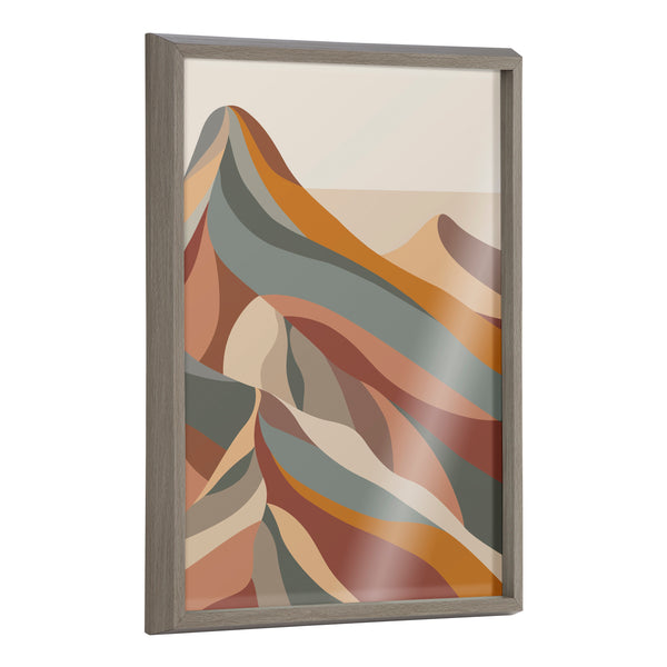 kate & laurel Blake MCM Mountains 1b Framed Printed Glass by Rachel Lee of My Dream Wall