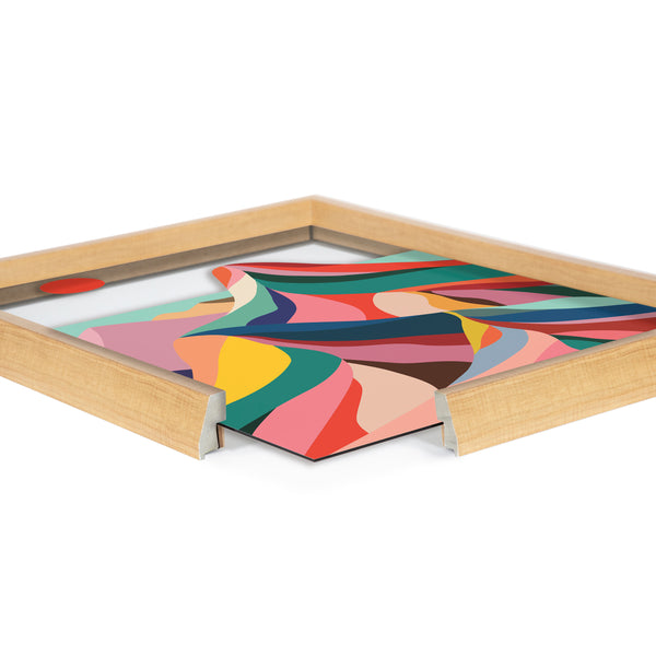 Kate & Laurel Blake MCM Mountains Framed Printed Glass By Rachel Lee Of My Dream Wall