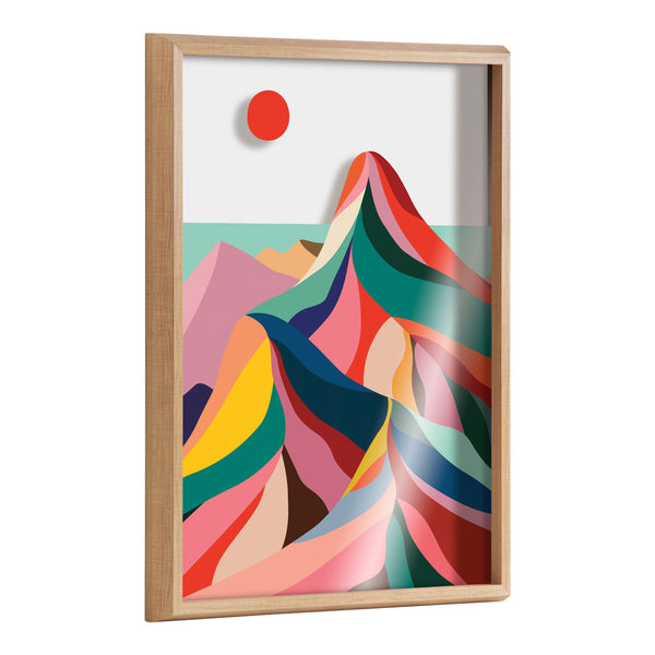 kate & laurel Blake MCM Mountains Framed Printed Glass by Rachel Lee of My Dream Wall