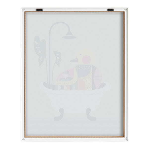 Kate & Laurel Blake Mid Century Modern Duckie In The Tub Framed Printed Glass By Rachel Lee Of My Dream Wall