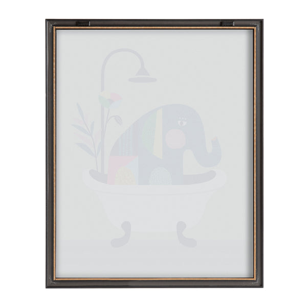 Kate & Laurel Blake Mid Century Modern Elephant In The Tub Framed Printed Glass By Rachel Lee Of My Dream Wall