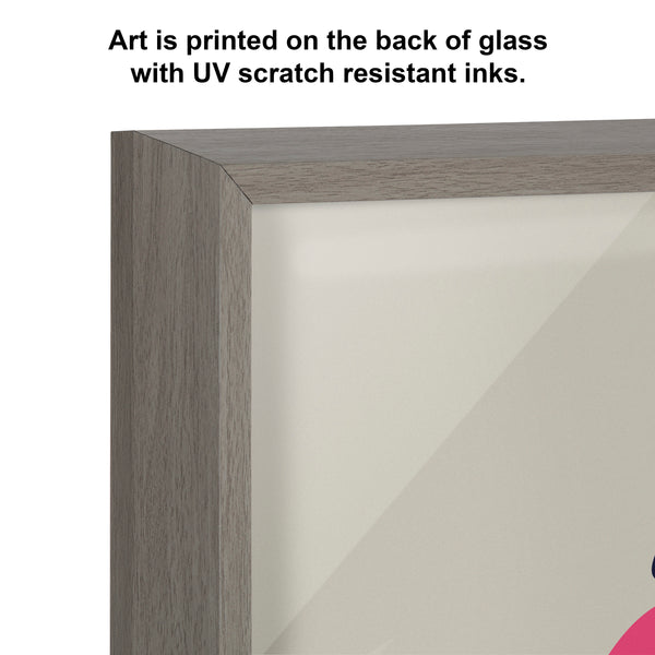 Kate & Laurel Blake Mid Century Modern Llama In The Tub Framed Printed Glass By Rachel Lee Of My Dream Wall