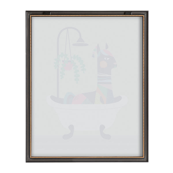 Kate & Laurel Blake Mid Century Modern Llama In The Tub Framed Printed Glass By Rachel Lee Of My Dream Wall