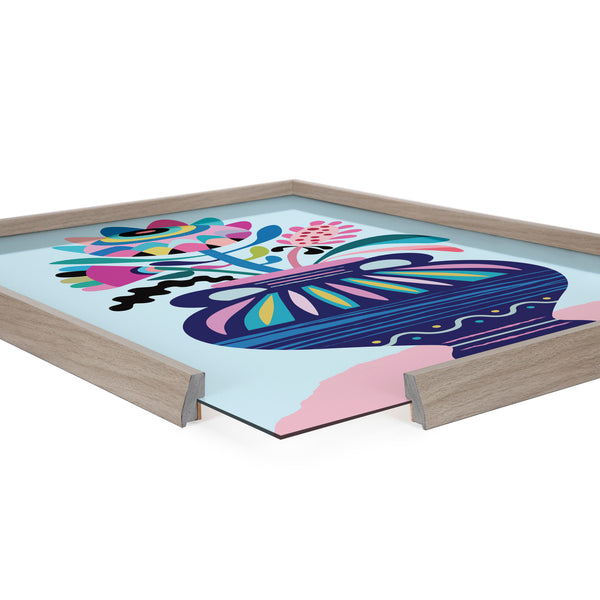 Kate & Laurel Blake Mid Century Modern Whimsical Floral Framed Printed Art By Rachel Lee Of My Dream Wall