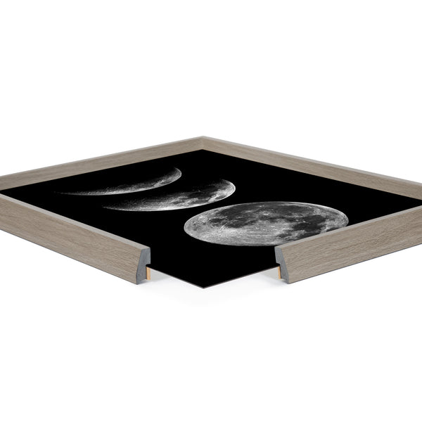 Kate & Laurel Blake Mod Moon It's Just A Phase Framed Printed Glass By The Creative Bunch Studio