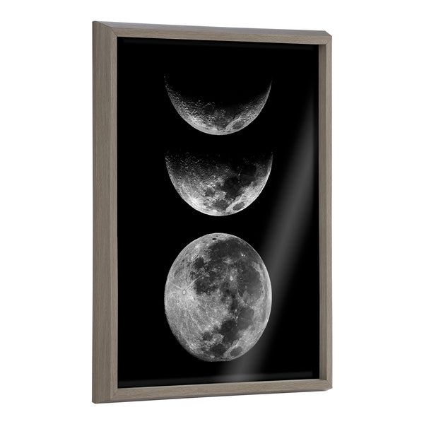 kate & laurel Blake Mod Moon It's Just a Phase Framed Printed Glass by The Creative Bunch Studio