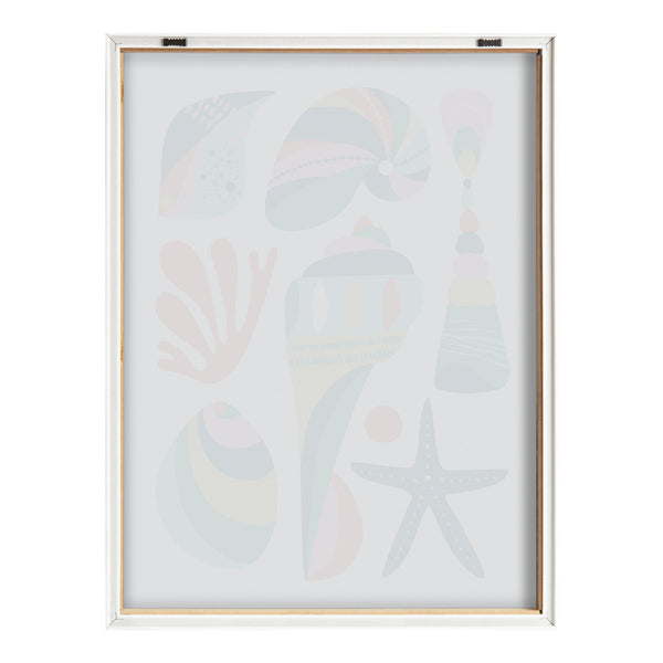 Kate & Laurel Blake Modern Colorful Seashells Framed Printed Glass By Rachel Lee Of My Dream Wall
