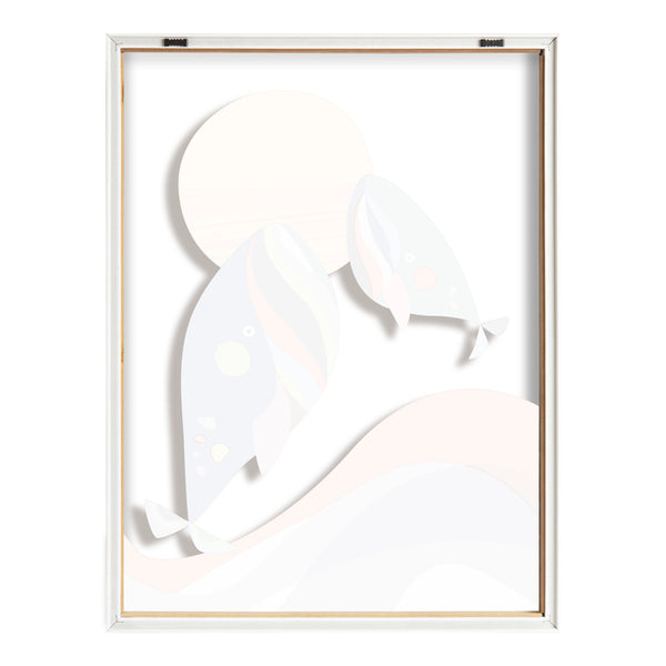 Kate & Laurel Blake Modern Colorful Whales Framed Printed Glass By Rachel Lee Of My Dream Wall
