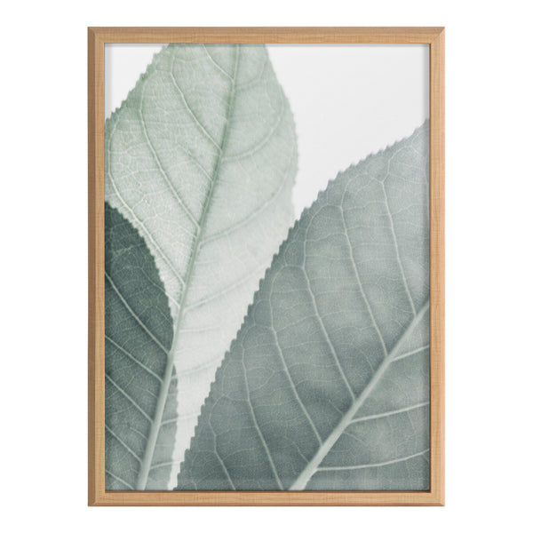 Kate & Laurel Blake Modern Green Leaf Botanical Framed Printed Glass By The Creative Bunch Studio