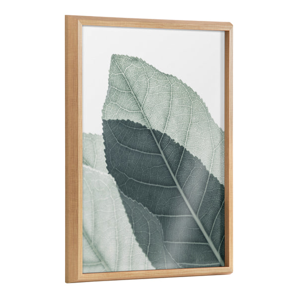 kate & laurel Blake Modern Green Leaf Botanical II Framed Printed Glass by The Creative Bunch Studio