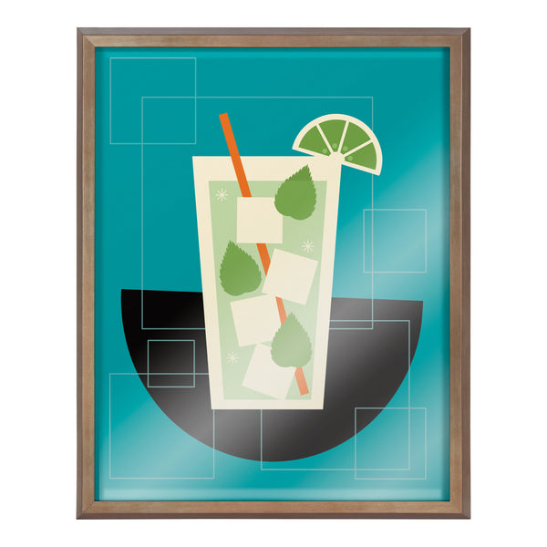 Kate & Laurel Blake Mojito Framed Printed Art By Amber Leaders Designs