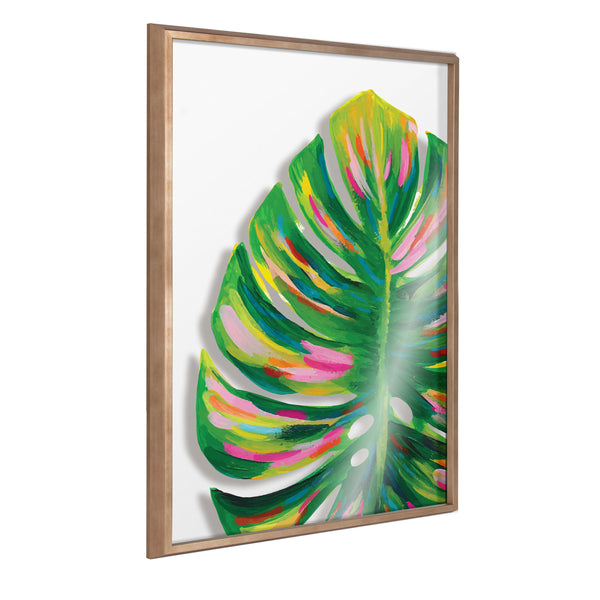 Kate & Laurel Blake Monstera Framed Printed Art By Jessi Raulet Of Ettavee