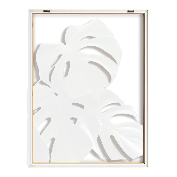 Kate & Laurel Blake Monstera Leaves Framed Printed Glass By Amy Peterson Art Studio