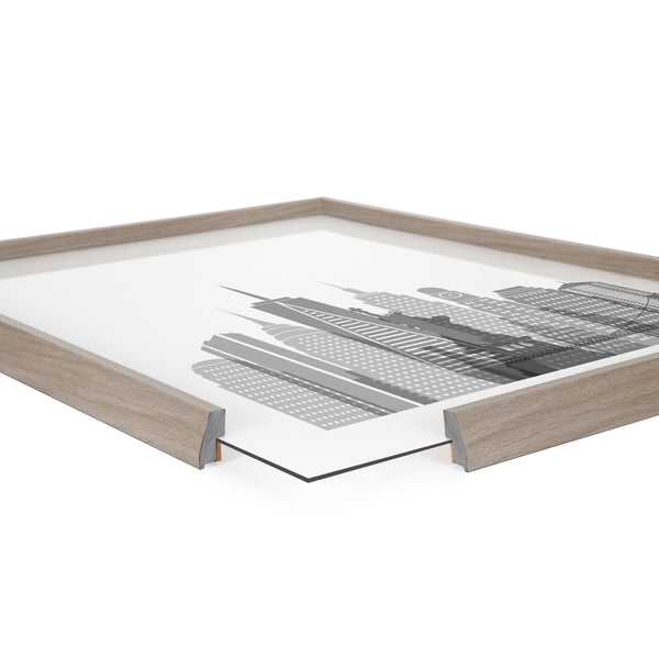 Kate & Laurel Blake New York Cityscape Framed Printed Glass By Jake Goossen