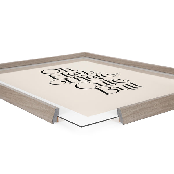 Kate & Laurel Blake Nice Butt Framed Printed Glass By Leonora Jennifer Benza Of Yellow Heart Art