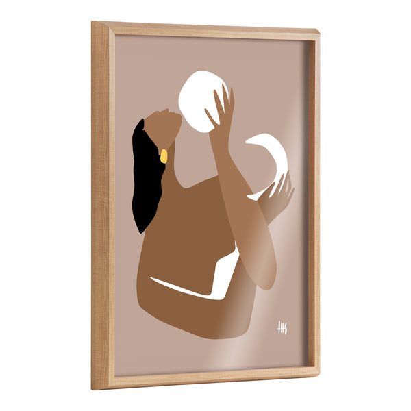 kate & laurel Blake Night and Day Framed Printed Glass by Maggie Stephenson